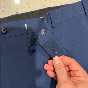 Claiborne Dark Blue Wool Blend Trousers